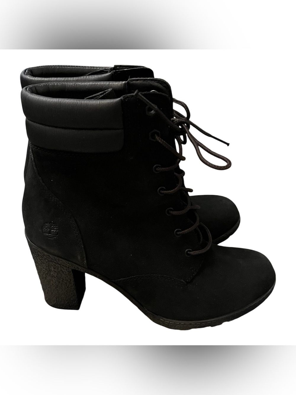 Timberland Women's Black Lace-Up Combat Boots